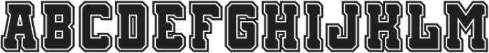Rugby Squad Outline otf (400) Font UPPERCASE