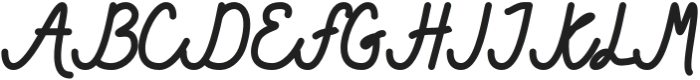 Rughed Script Regular otf (400) Font UPPERCASE