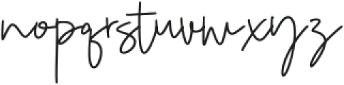 Rumble Honey Signature Regular otf (400) Font LOWERCASE