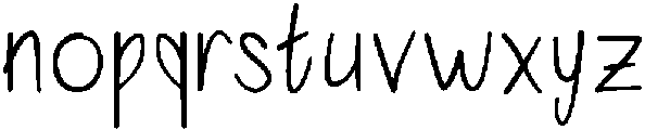 Rumiki Regular otf (400) Font LOWERCASE