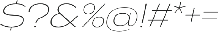 Rumson Extralight Italic otf (200) Font OTHER CHARS