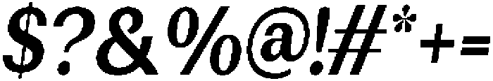 Rundale BoldCondensedItalic otf (700) Font OTHER CHARS
