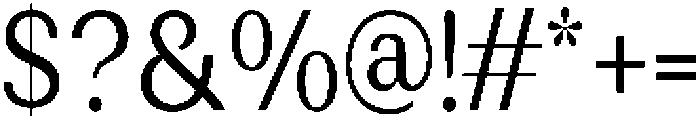 Rundale Condensed otf (400) Font OTHER CHARS