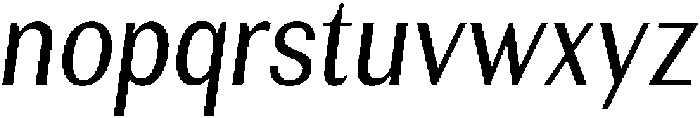 Rundale CondensedItalic otf (400) Font LOWERCASE