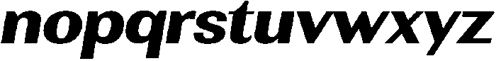 Rundale ExtBdExpIta otf (400) Font LOWERCASE