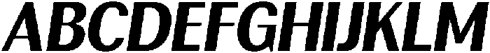 Rundale ExtBdSemiCondIta otf (400) Font UPPERCASE