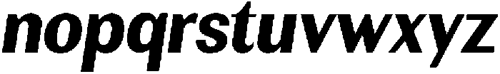 Rundale ExtBdSemiCondIta otf (400) Font LOWERCASE