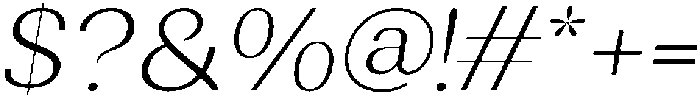 Rundale ExtLtSemExpIta otf (400) Font OTHER CHARS