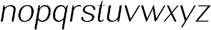 Rundale ExtLtSemExpIta otf (400) Font LOWERCASE