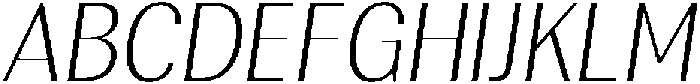 Rundale ExtLtSemiCondIta otf (400) Font UPPERCASE
