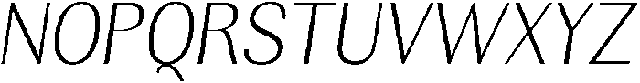 Rundale ExtLtSemiCondIta otf (400) Font UPPERCASE