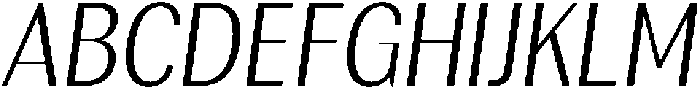 Rundale LightCondensedItalic otf (300) Font UPPERCASE
