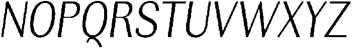 Rundale LightCondensedItalic otf (300) Font UPPERCASE
