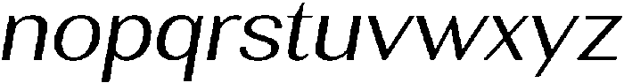 Rundale LightExpandedItalic otf (300) Font LOWERCASE