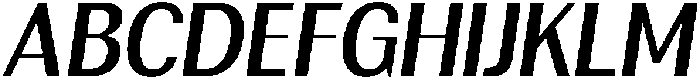 Rundale SemBdSemiCondIta otf (400) Font UPPERCASE