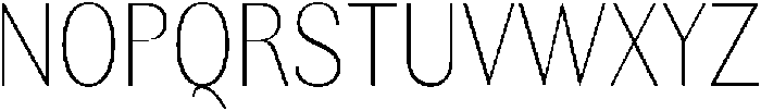 Rundale ThinCondensed otf (100) Font UPPERCASE