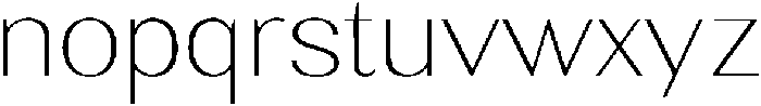 Rundale ThinExpanded otf (100) Font LOWERCASE