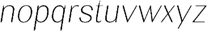 Rundale ThinItalic otf (100) Font LOWERCASE