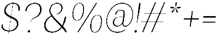 Rundale ThinSemiCondIta otf (100) Font OTHER CHARS