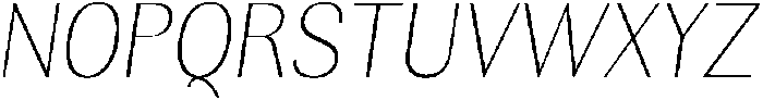 Rundale ThinSemiCondIta otf (100) Font UPPERCASE
