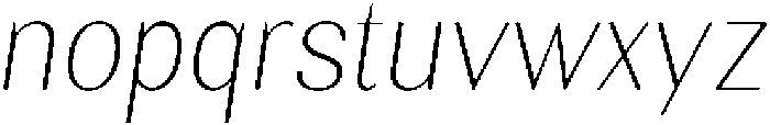Rundale ThinSemiCondIta otf (100) Font LOWERCASE