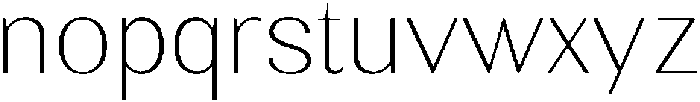 Rundale ThinSemiExpanded otf (100) Font LOWERCASE