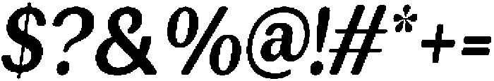 RundaleRound BoldCondIta otf (700) Font OTHER CHARS