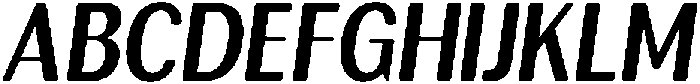 RundaleRound BoldCondIta otf (700) Font UPPERCASE