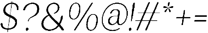 RundaleRound ExtLtSemCondIta otf (400) Font OTHER CHARS