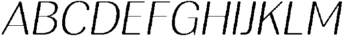 RundaleRound ExtLtSemExpIta otf (400) Font UPPERCASE