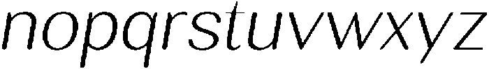 RundaleRound ExtLtSemExpIta otf (400) Font LOWERCASE