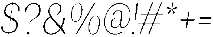 RundaleRound ThinCondIta otf (100) Font OTHER CHARS