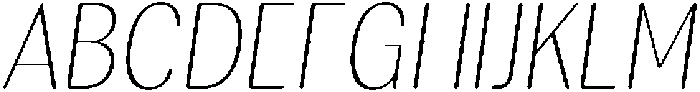 RundaleRound ThinCondIta otf (100) Font UPPERCASE