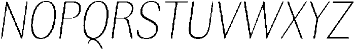 RundaleRound ThinCondIta otf (100) Font UPPERCASE