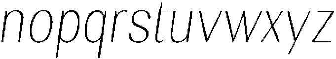 RundaleRound ThinCondIta otf (100) Font LOWERCASE