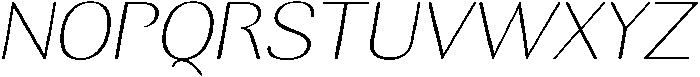RundaleRound ThinExpIta otf (100) Font UPPERCASE