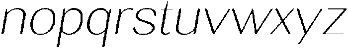 RundaleRound ThinExpIta otf (100) Font LOWERCASE