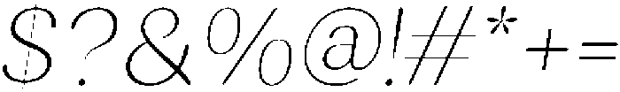RundaleRound ThinItalic otf (100) Font OTHER CHARS