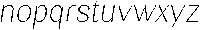 RundaleRound ThinItalic otf (100) Font LOWERCASE