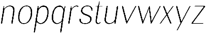 RundaleRound ThinSemCondIta otf (100) Font LOWERCASE