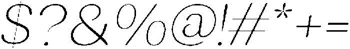 RundaleRound ThinSemExpIta otf (100) Font OTHER CHARS