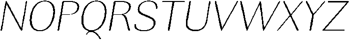 RundaleRound ThinSemExpIta otf (100) Font UPPERCASE