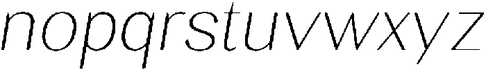 RundaleRound ThinSemExpIta otf (100) Font LOWERCASE