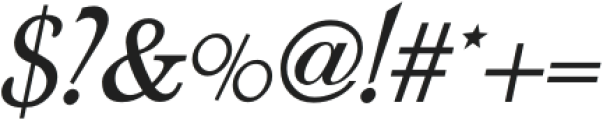 Rundero Italic otf (400) Font OTHER CHARS