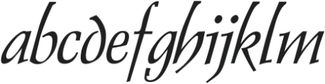 Rundero Italic otf (400) Font LOWERCASE