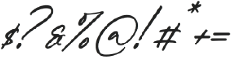 Rundreams Signature Italic otf (400) Font OTHER CHARS