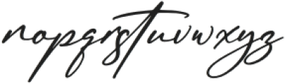 Rundreams Signature Italic otf (400) Font LOWERCASE