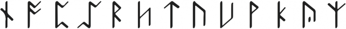 Rune-Rough ttf (400) Font LOWERCASE