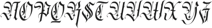 Runholdy Italic otf (400) Font UPPERCASE