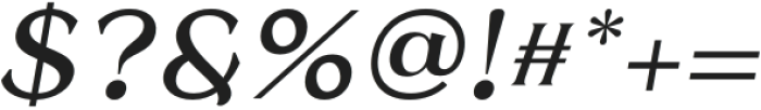 Runoka Italic otf (400) Font OTHER CHARS
